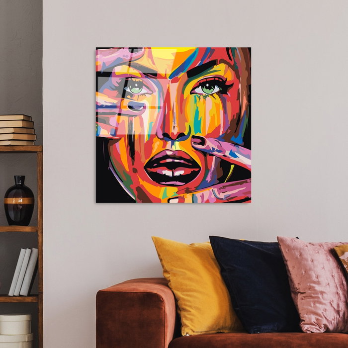 Wallity UV-846 Pintura Decorativa de Vidrio Templado Multicolor 50 x 50 cm